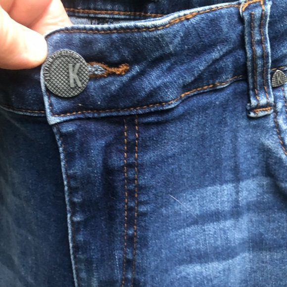 🤩 KUT FROM THE KLOTH SKINNY JEANS W/ H/L RAW HEM! SZ 12 😎 - Picture 6 of 12